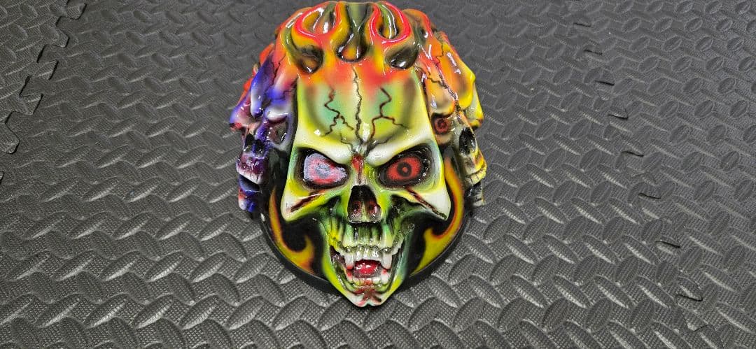 インテリア用　スカルマスク 2個セット カスタム ペイント フレイム