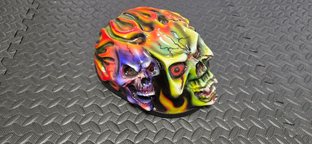 インテリア用　スカルマスク 2個セット カスタム ペイント フレイム