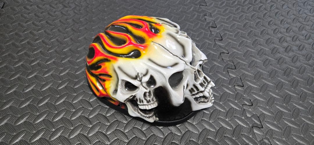 インテリア用　スカルマスク 2個セット カスタム ペイント フレイム