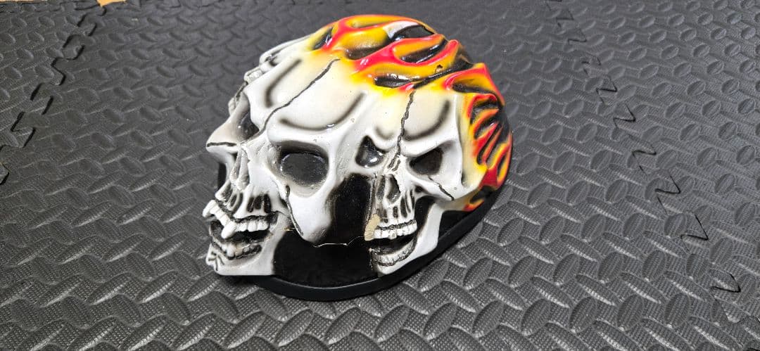 インテリア用　スカルマスク 2個セット カスタム ペイント フレイム