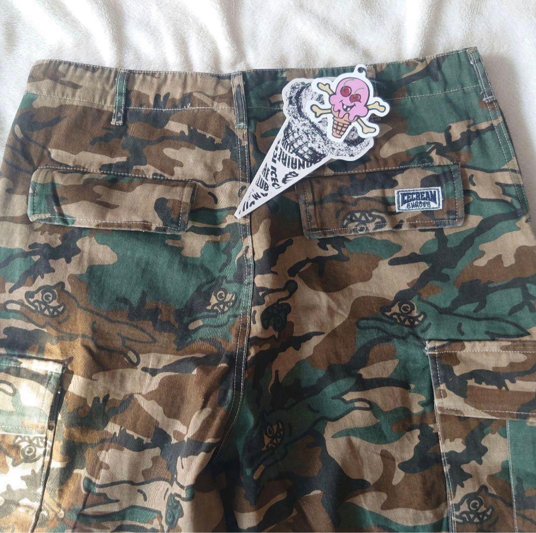 海外限定★ICECREAM BBC DOG カモフラ ショーツ Mサイズ