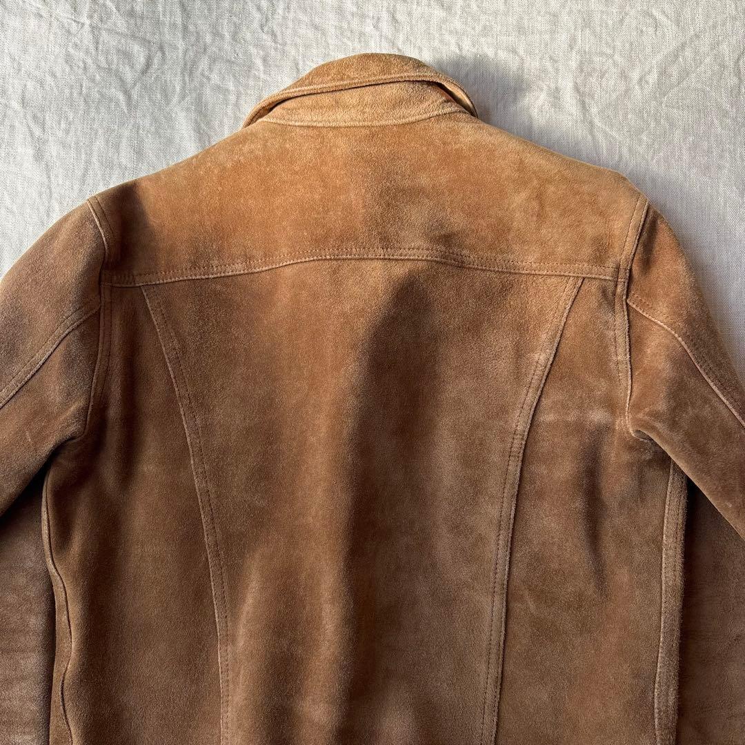 02DERIV. 日本製 ゴートレザー スウェード 3rdトラッカージャケット