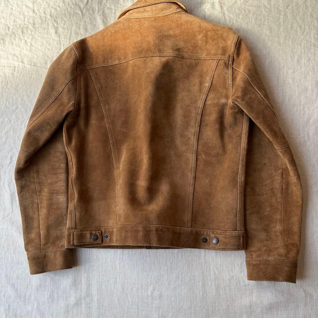02DERIV. 日本製 ゴートレザー スウェード 3rdトラッカージャケット