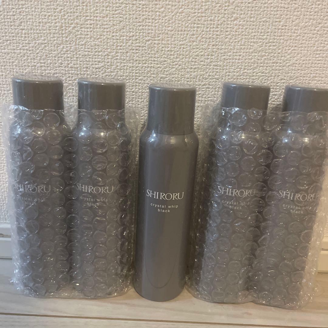 SHIRORU クリスタルホイップ　ブラック　洗顔料 5本セット
