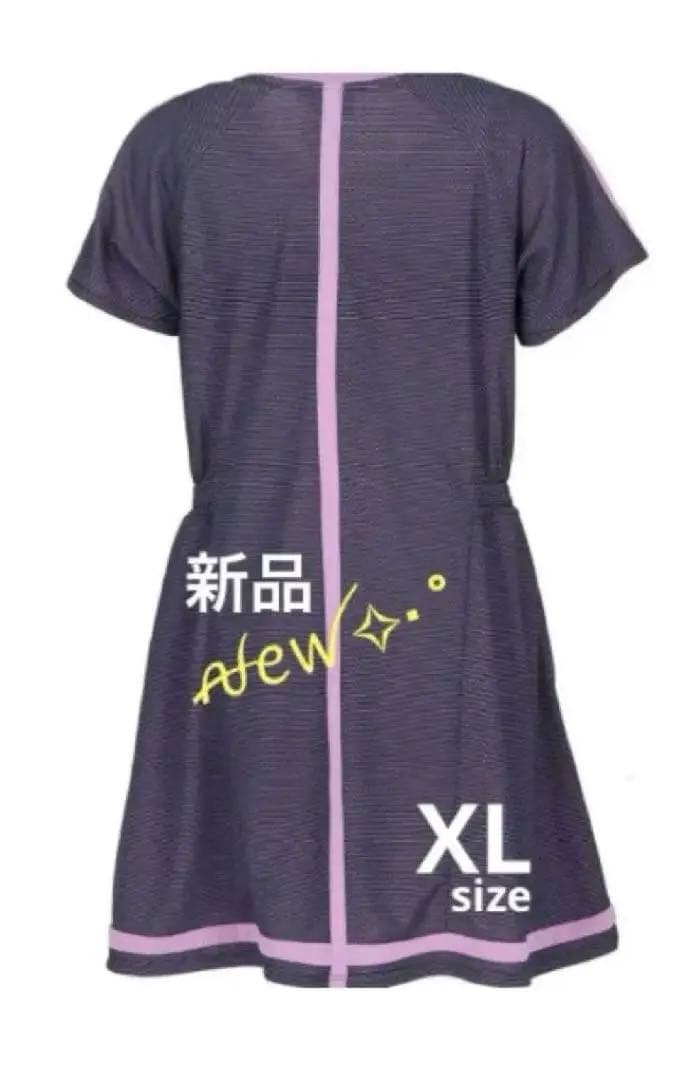 No.859 FILA 秋色素敵Colorのズリ上がらないワンピ☆XL☆NAVY