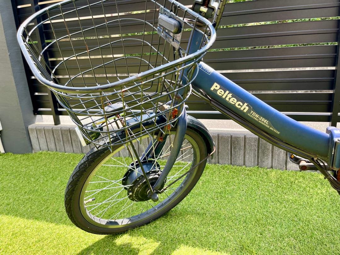 ペルテック電動アシスト自転車　TDN-206 マットネイビー　大容量12AH付き