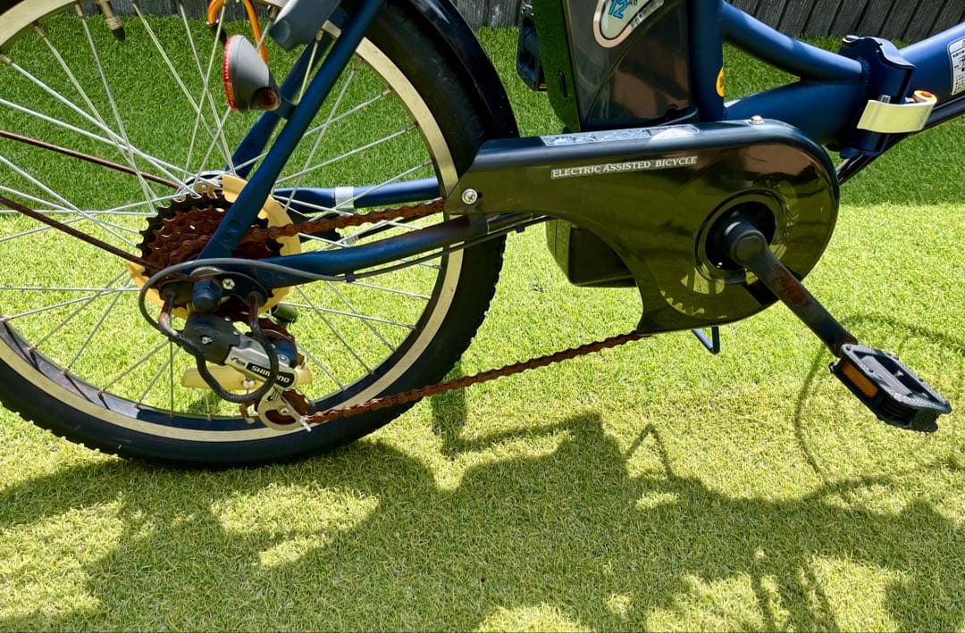 ペルテック電動アシスト自転車　TDN-206 マットネイビー　大容量12AH付き