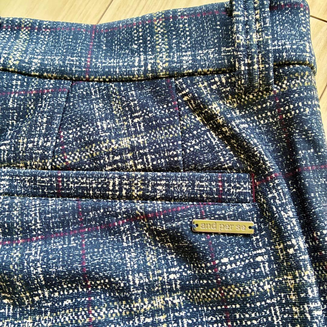 and per se アンパスィ 裏起毛 ストレッチパンツ ゴルフウェア 92