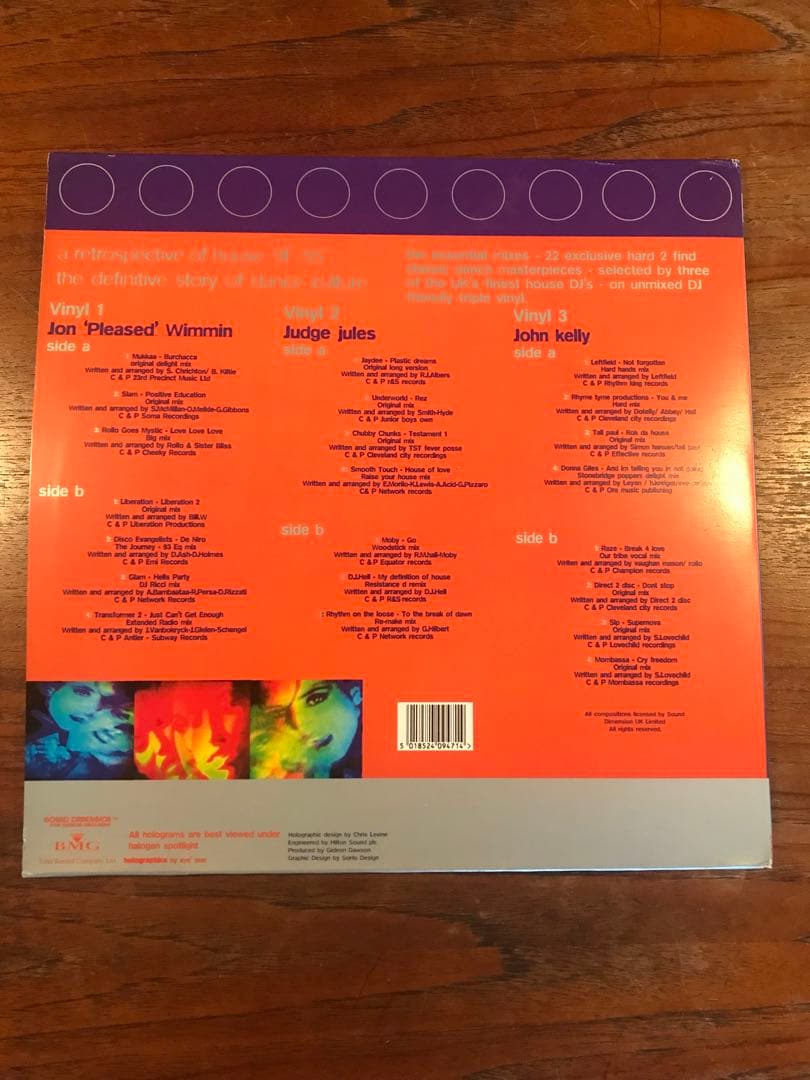 洋楽 Judge Jules Retrospective of House 3LP