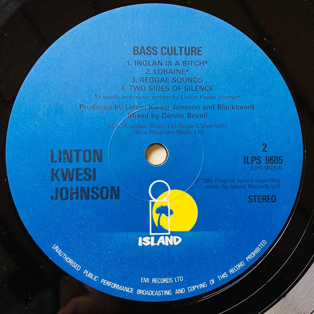 LP盤 LINTON KWESI JOHNSON - BASS CULTURE