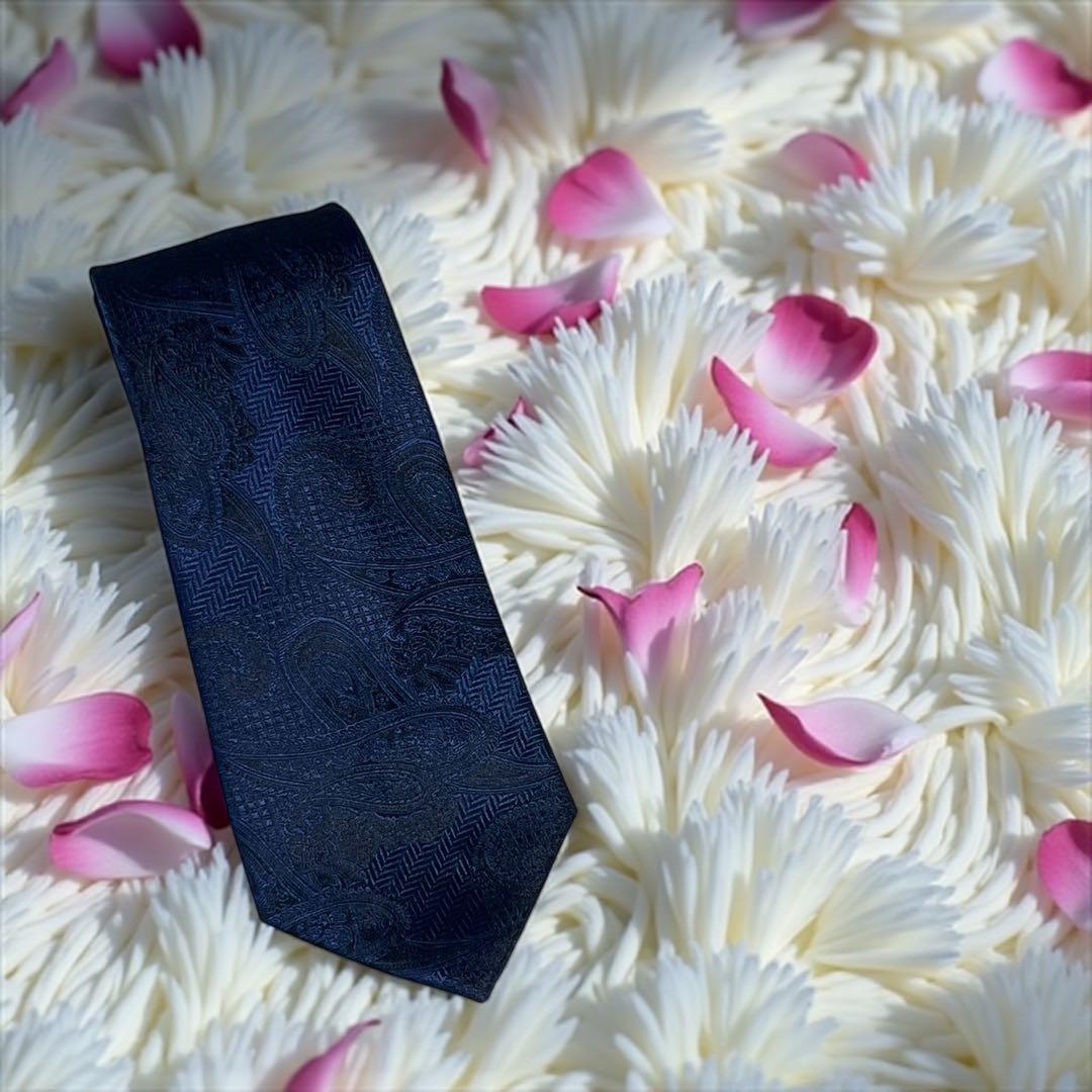 【新品】Paul Smith ポールスミス ネクタイ ペイズリー ネイビー