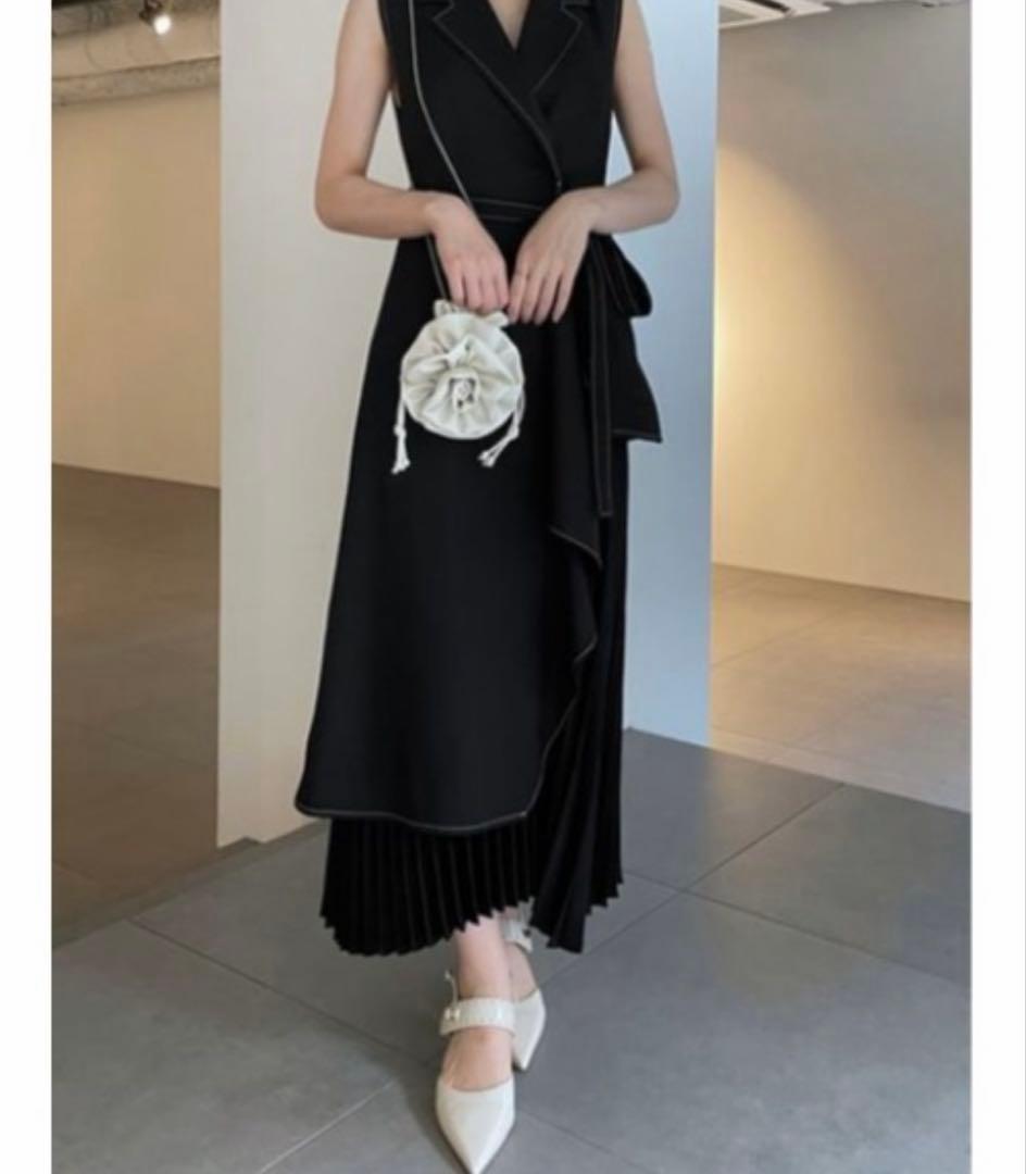 SNIDEL ノースリーブワンピース　ブラック