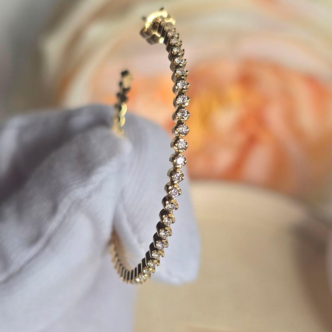 アーカー　18Kイエローゴールド/ダイヤ　ビリーブフープグラン ピアス