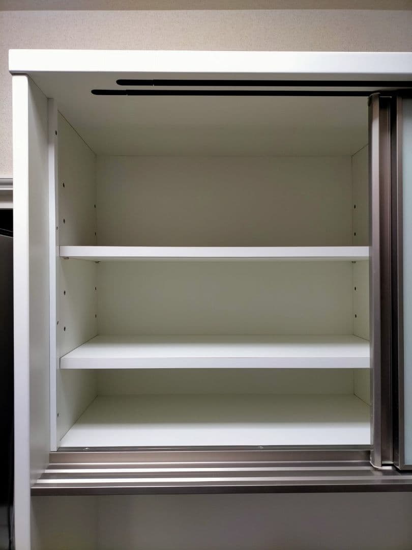 ニトリ　キッチンボード　アルミナ2 120KB WH 食器棚 上半分 白