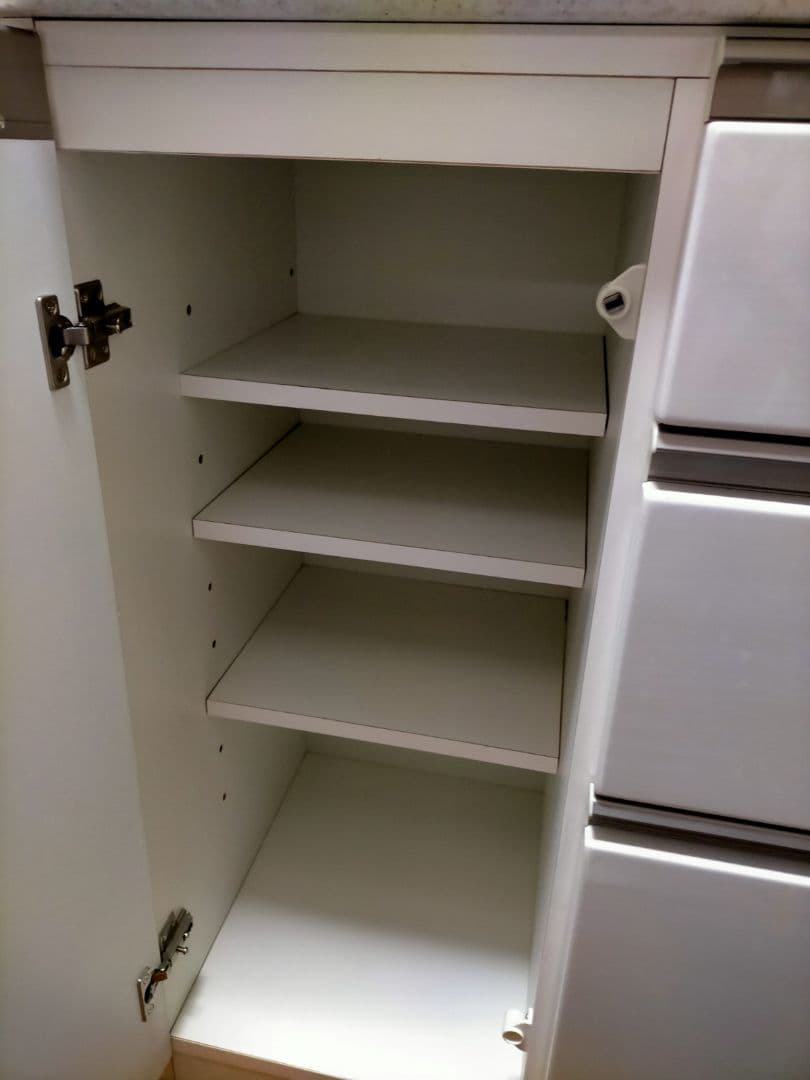 ニトリ　キッチンボード　アルミナ2 120KB WH 食器棚 上半分 白