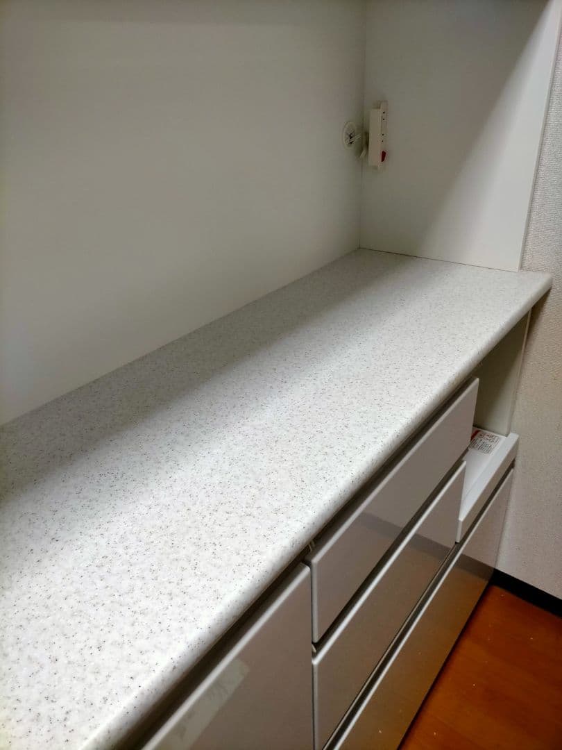 ニトリ　キッチンボード　アルミナ2 120KB WH 食器棚 上半分 白