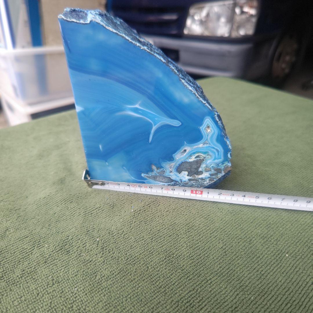 ✨美しい発色 爽やかブルー☆水晶と瑪瑙のパワー☆ブルー瑪瑙 メノウ 原石 天然石