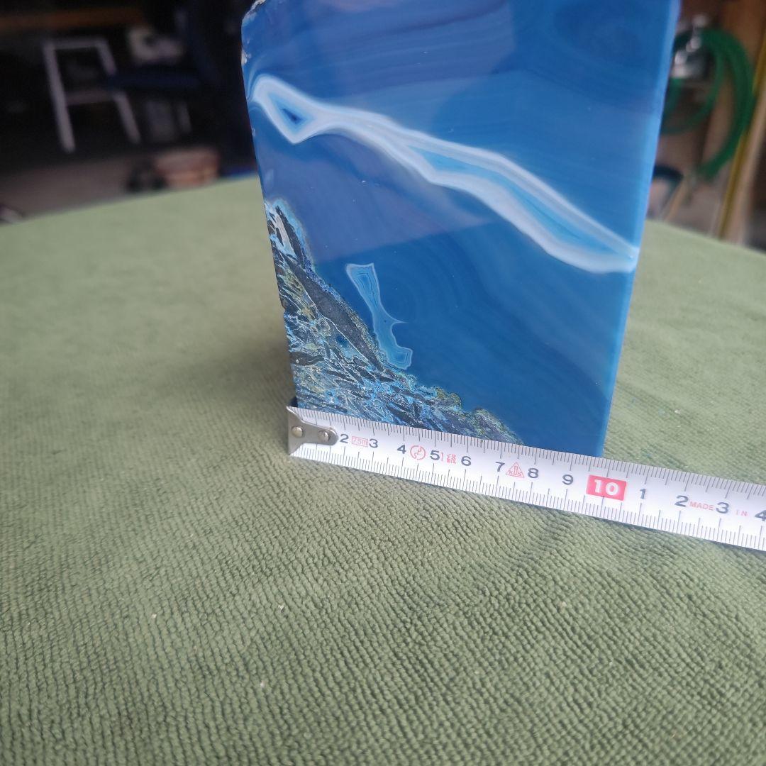 ✨美しい発色 爽やかブルー☆水晶と瑪瑙のパワー☆ブルー瑪瑙 メノウ 原石 天然石