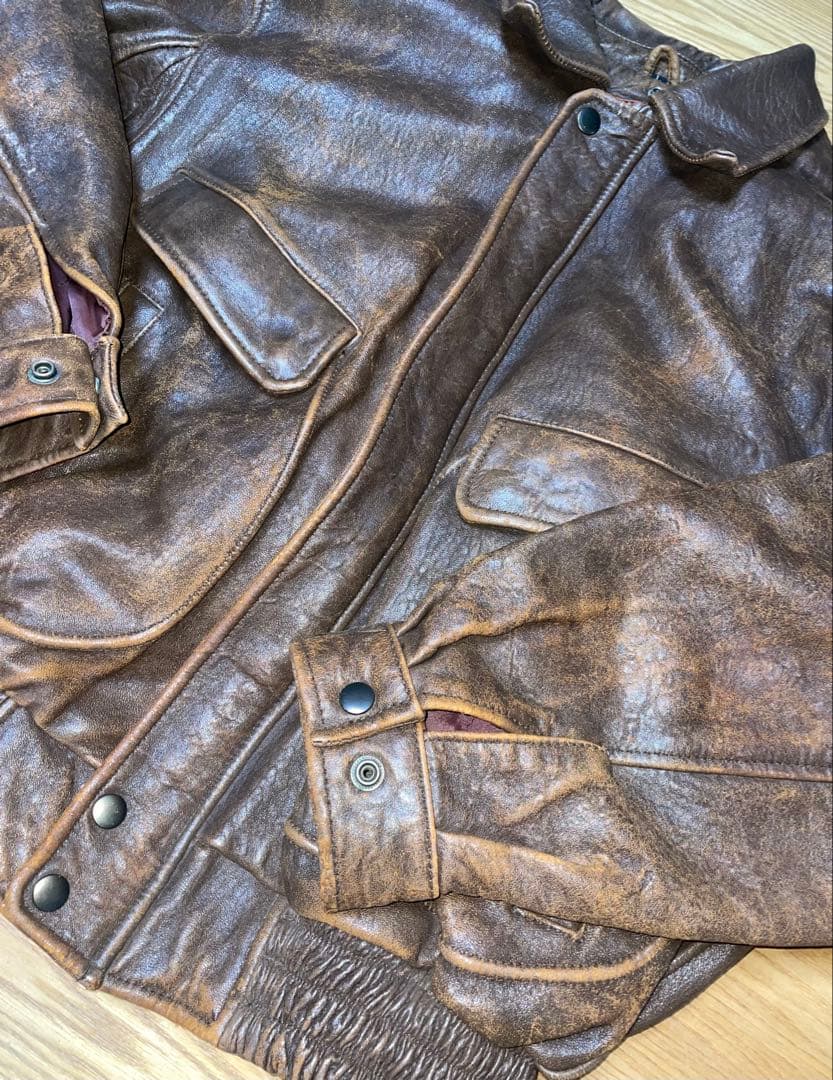 【希少】AZEANIA DE-LUXE レザージャケット 羊革 ボアインナー付