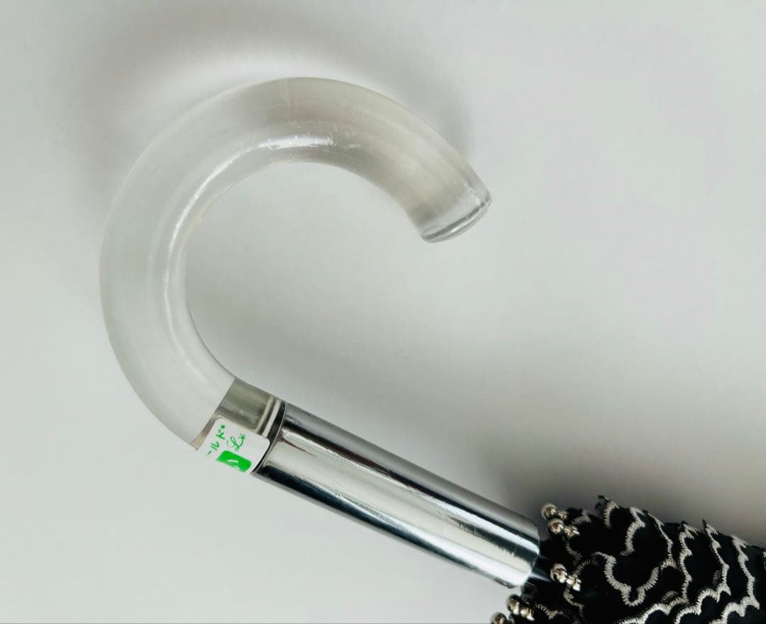 【新品】アンテプリマ　日傘　ダマスコ柄　晴雨兼用　折りたたみ傘　ブラック