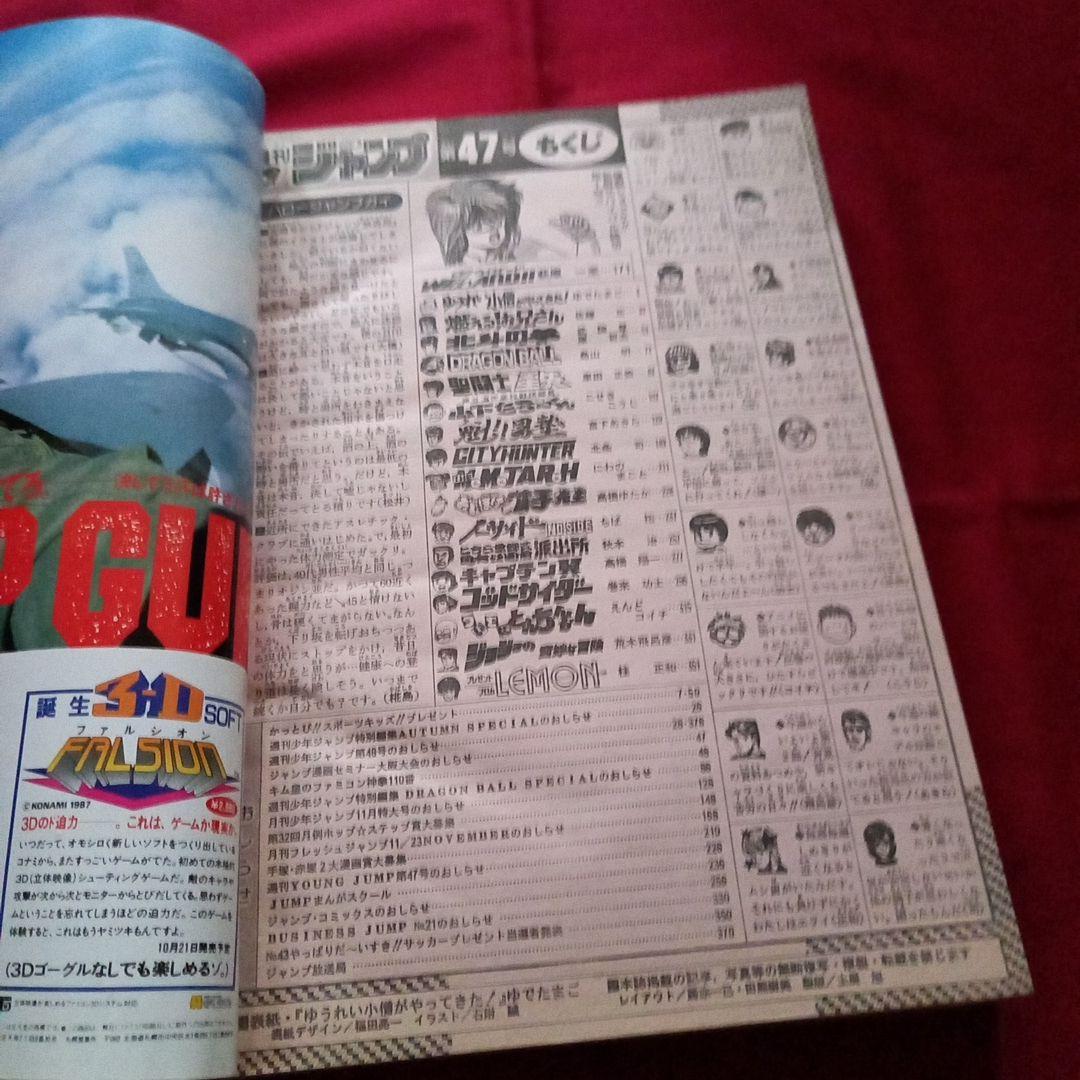 【当時物美品】週刊 少年 ジャンプ 1987年47号 漫画 アニメ