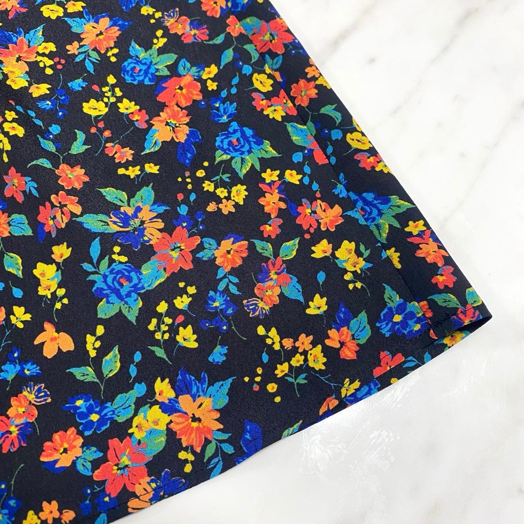 【極美品】24AW✨️完売品 アンティークフラワーノーカラー ワンピース 手洗い可