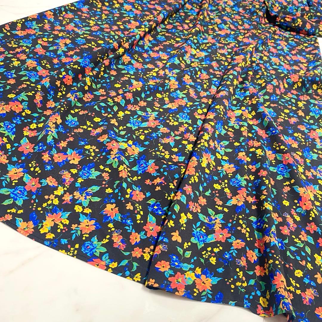 【極美品】24AW✨️完売品 アンティークフラワーノーカラー ワンピース 手洗い可