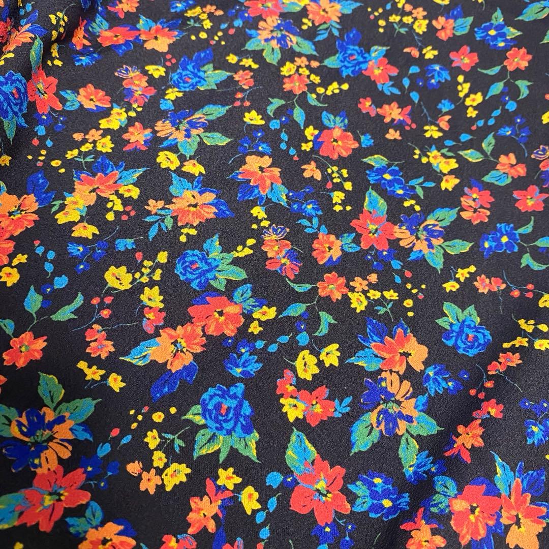 【極美品】24AW✨️完売品 アンティークフラワーノーカラー ワンピース 手洗い可