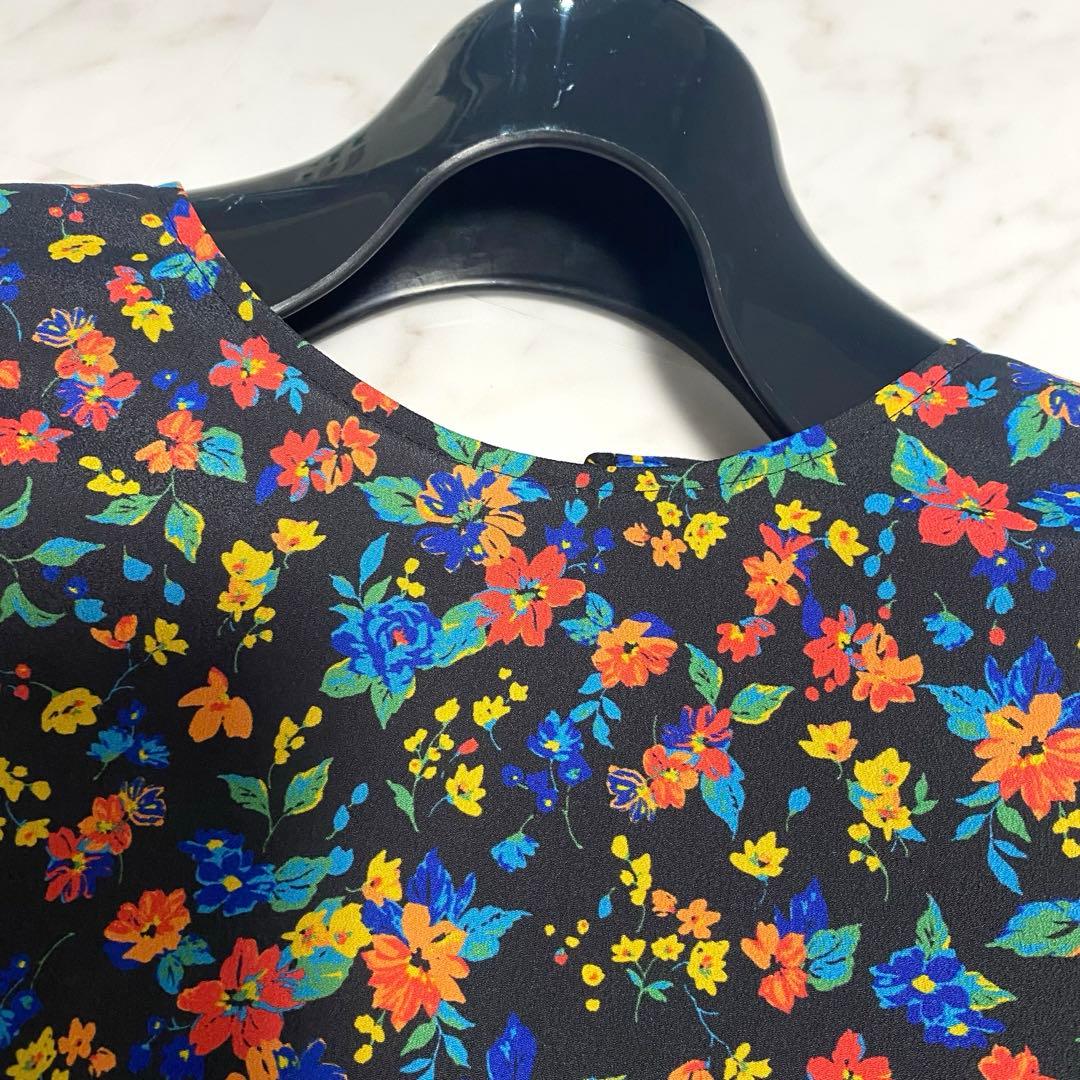 【極美品】24AW✨️完売品 アンティークフラワーノーカラー ワンピース 手洗い可