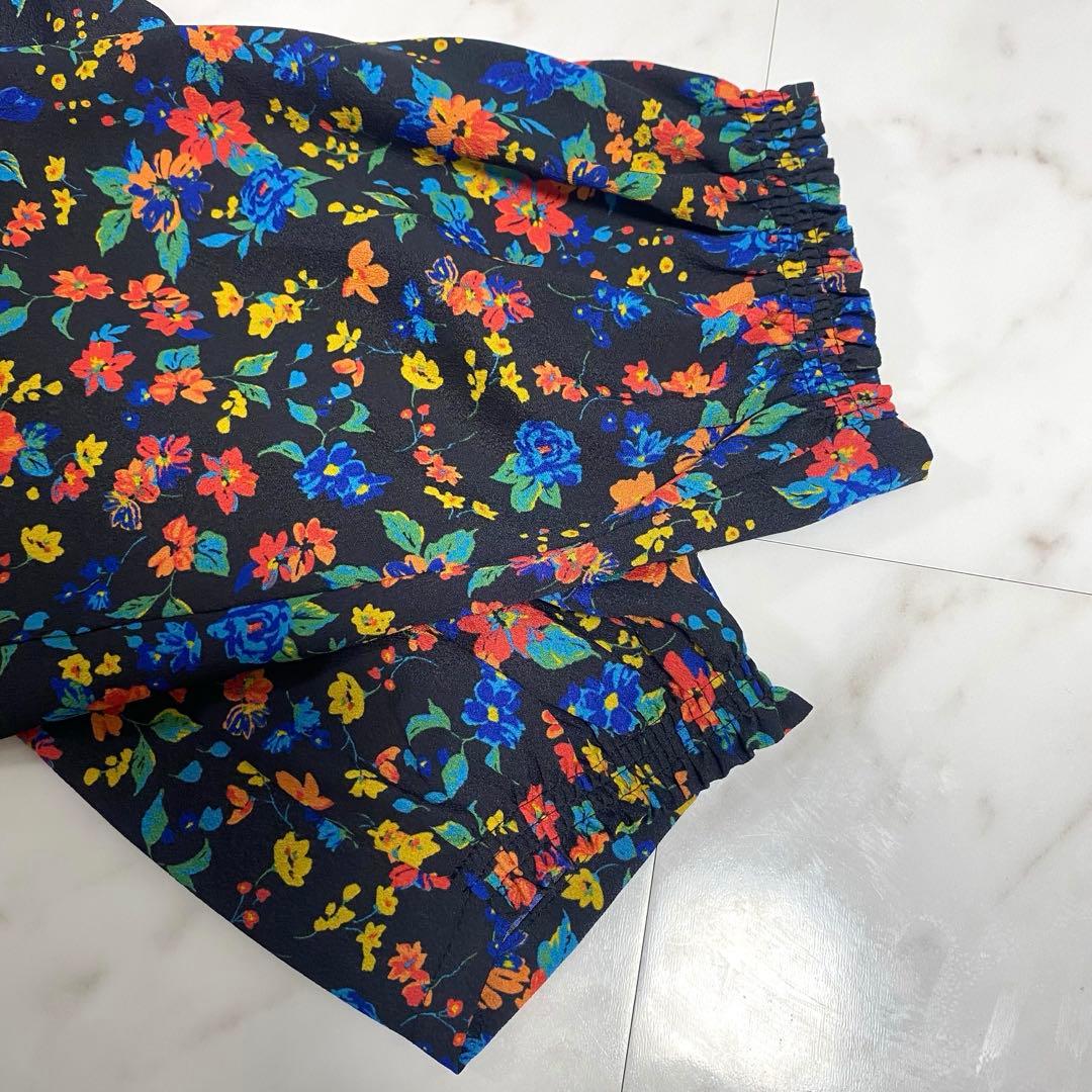 【極美品】24AW✨️完売品 アンティークフラワーノーカラー ワンピース 手洗い可