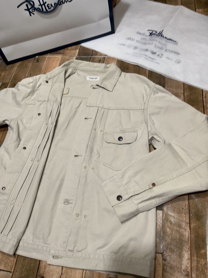 【定価4万円】Ron Herman 高級デニムジャケット ベージュ × XL
