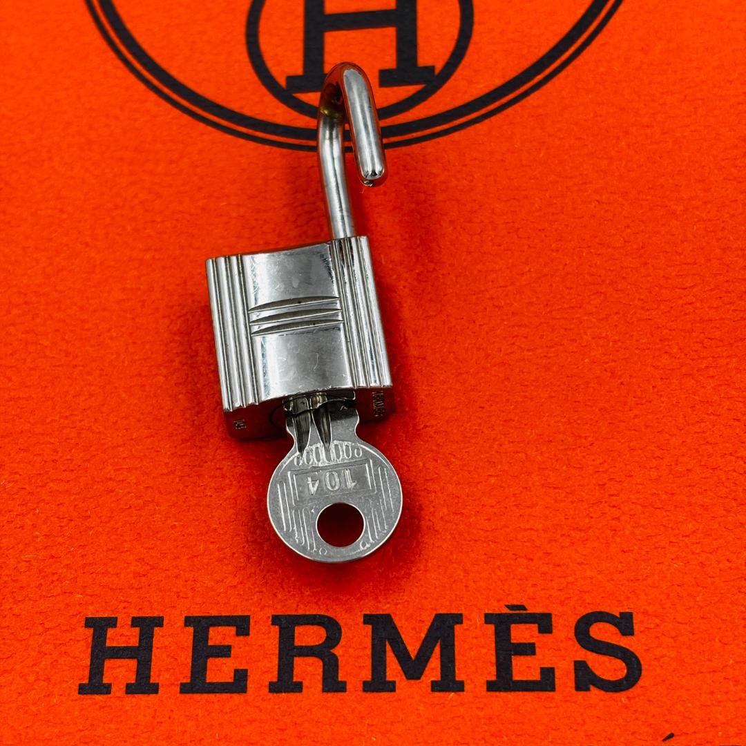 HERMÈS エルメス カデナ/南京錠 鍵セット No.104 美品 シルバー