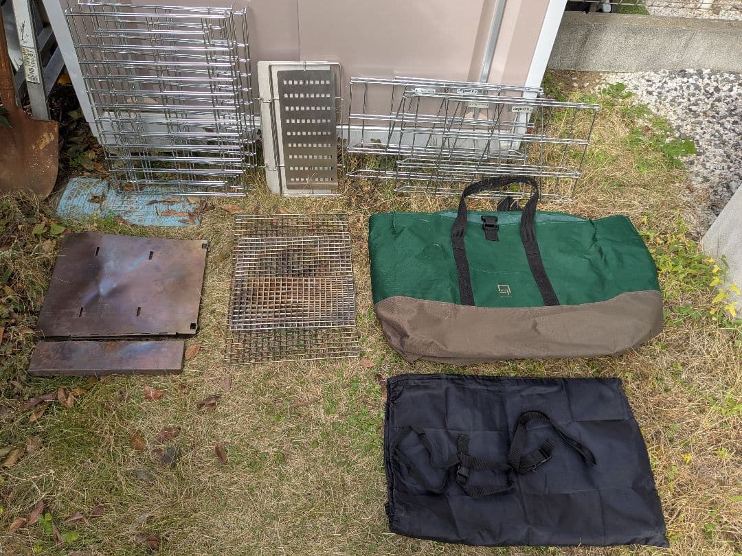 テンマク×Spurv　ワークラック2台+焚き火台+サイドテーブル　フルセット