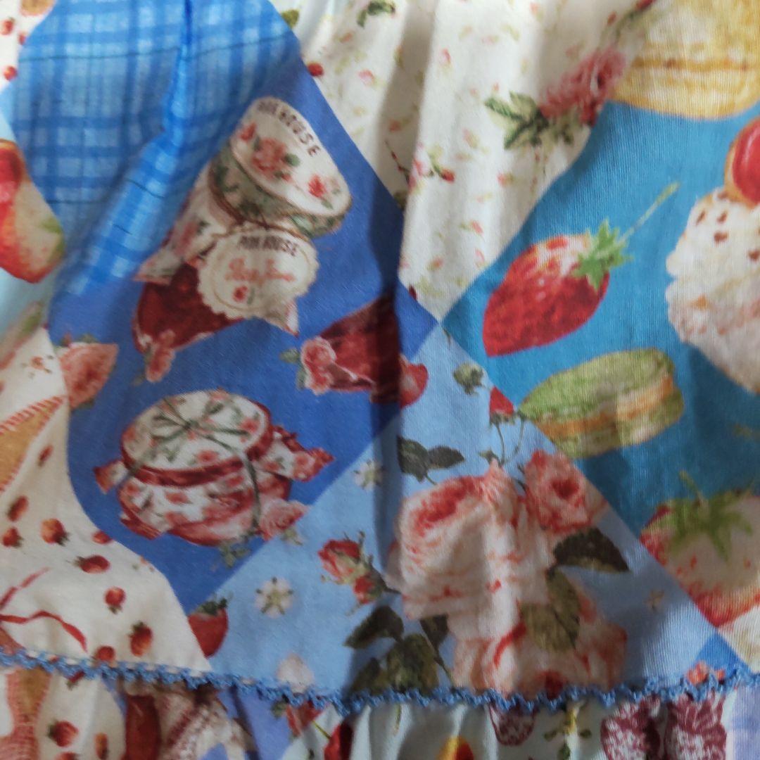 ピンクハウスパッチワーク柄 半袖ロングワンピース