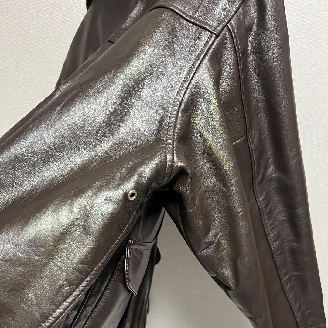 AVIREX A-2 ブラウン レザージャケット