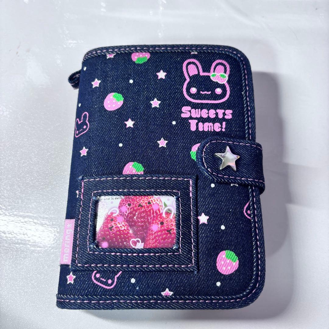 メリングデニムバインダー いちごうさぎデニムシール帳a7