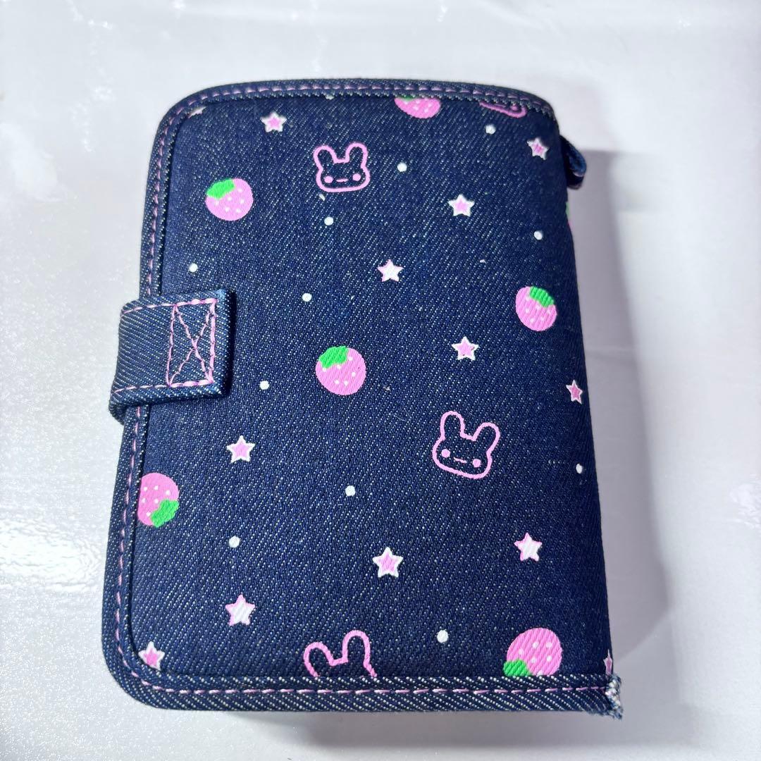 メリングデニムバインダー いちごうさぎデニムシール帳a7