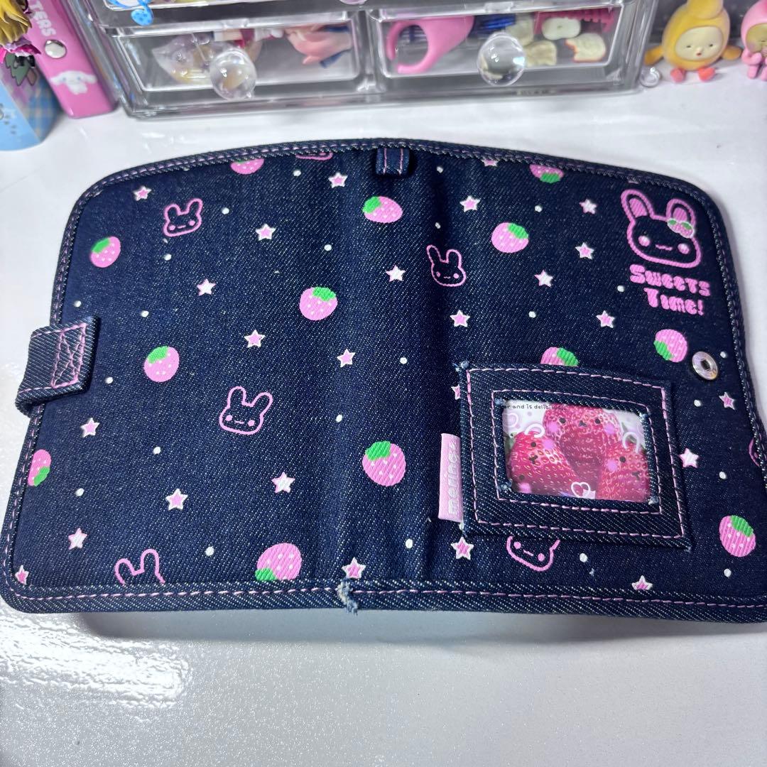 メリングデニムバインダー いちごうさぎデニムシール帳a7