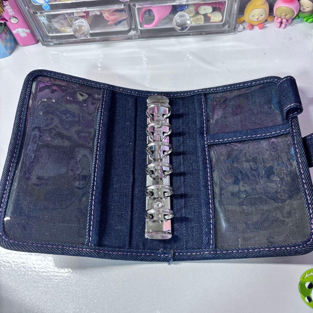 メリングデニムバインダー いちごうさぎデニムシール帳a7