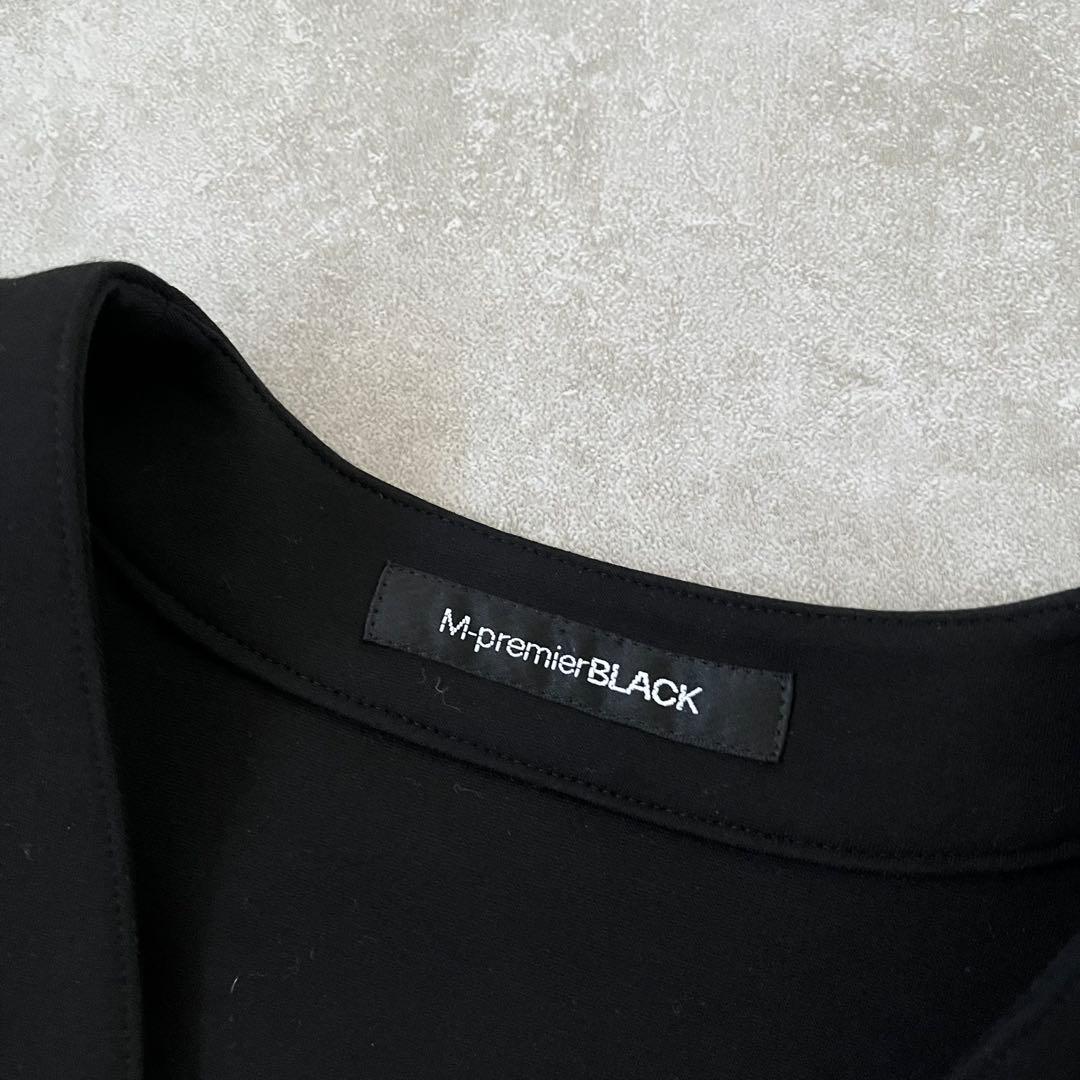 M-Premier Black エムプルミエ ポンチラッフルフリルスリーブコート