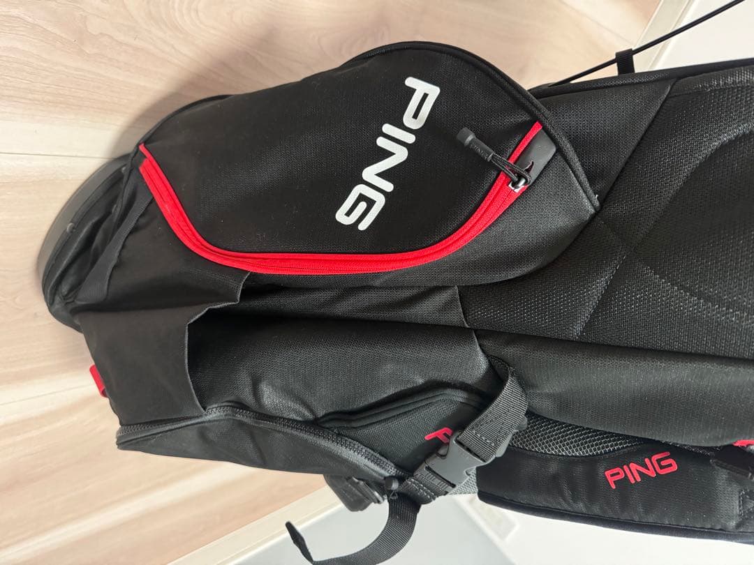 PING Hoofer キャディバッグ ブラック/レッド