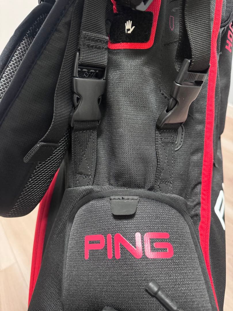 PING Hoofer キャディバッグ ブラック/レッド