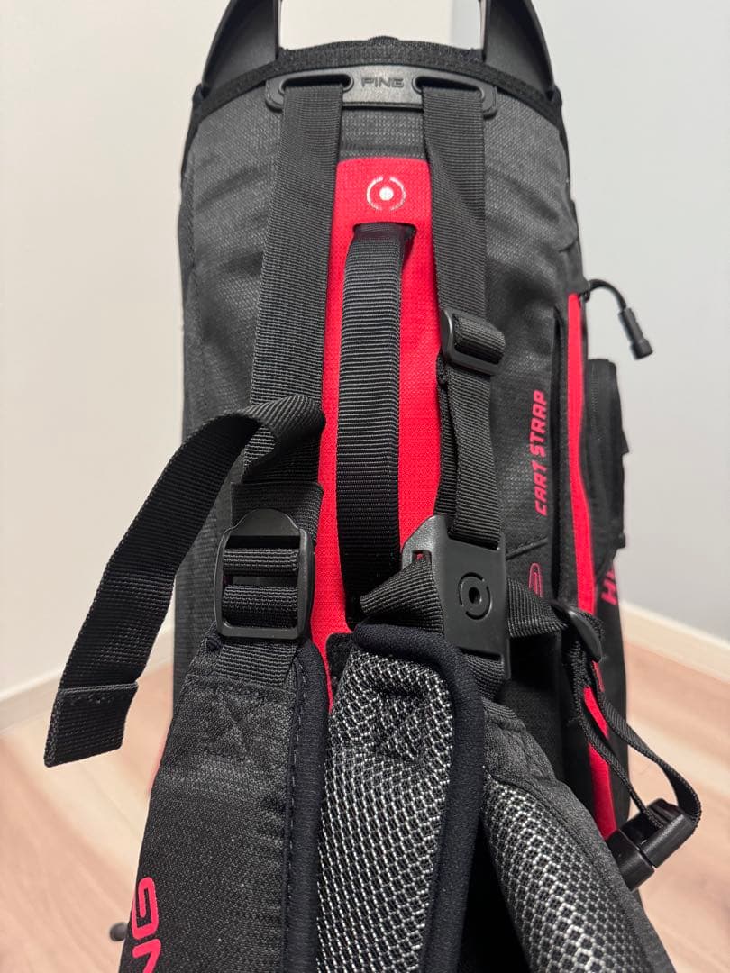 PING Hoofer キャディバッグ ブラック/レッド