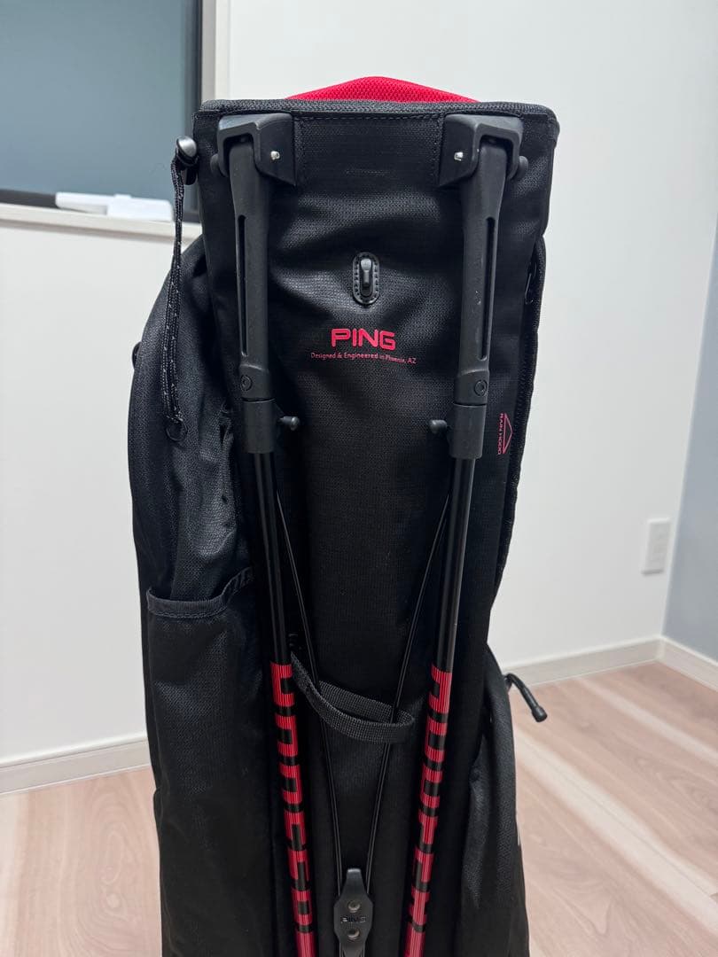 PING Hoofer キャディバッグ ブラック/レッド
