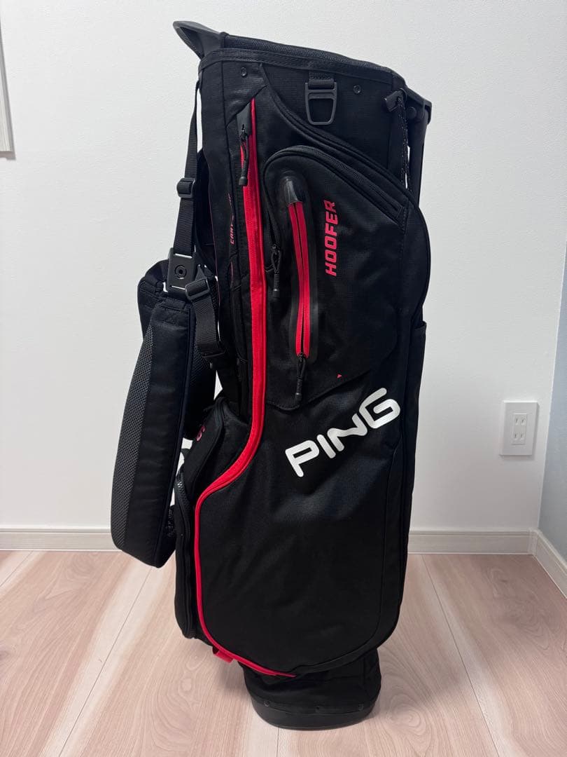 PING Hoofer キャディバッグ ブラック/レッド