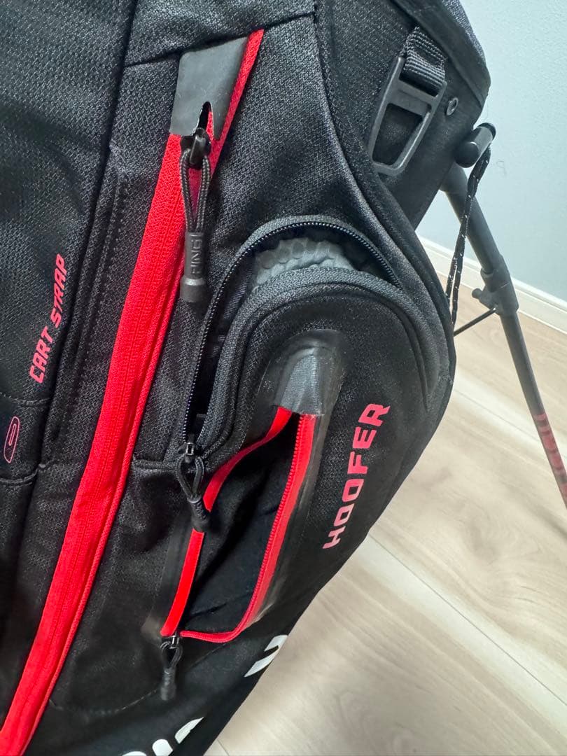 PING Hoofer キャディバッグ ブラック/レッド