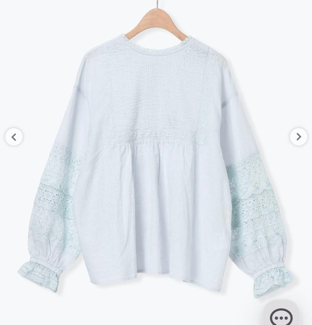 タグ付き新品 【kazumi×Samansa Mos2】袖レース 前後着ブラウス