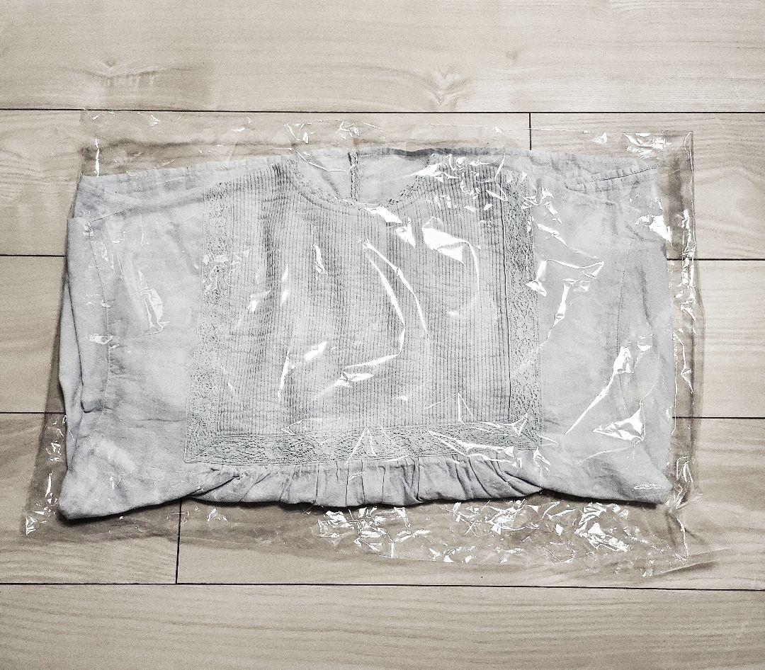 タグ付き新品 【kazumi×Samansa Mos2】袖レース 前後着ブラウス