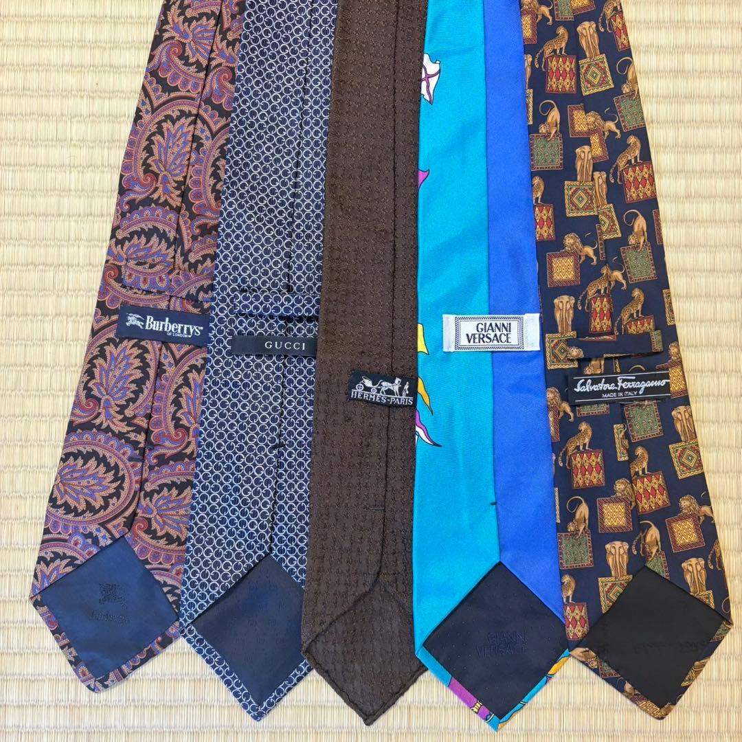 ハイブランドネクタイ 50本セット 全てシルク エルメス バーバリー まとめ売り