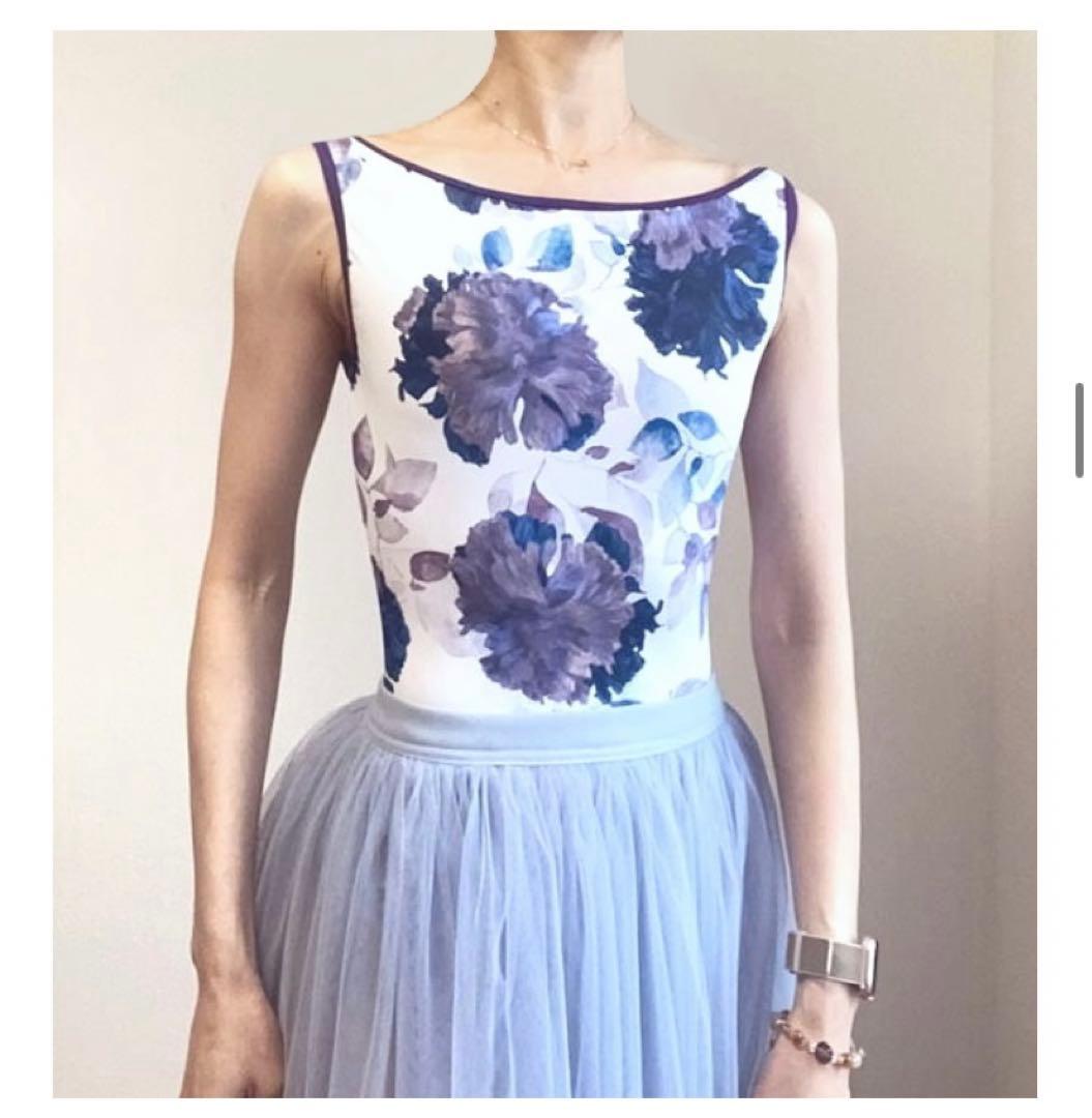 バレエ レオタード 【 ミニヨン Mignon】 ボートネック タンク 花柄